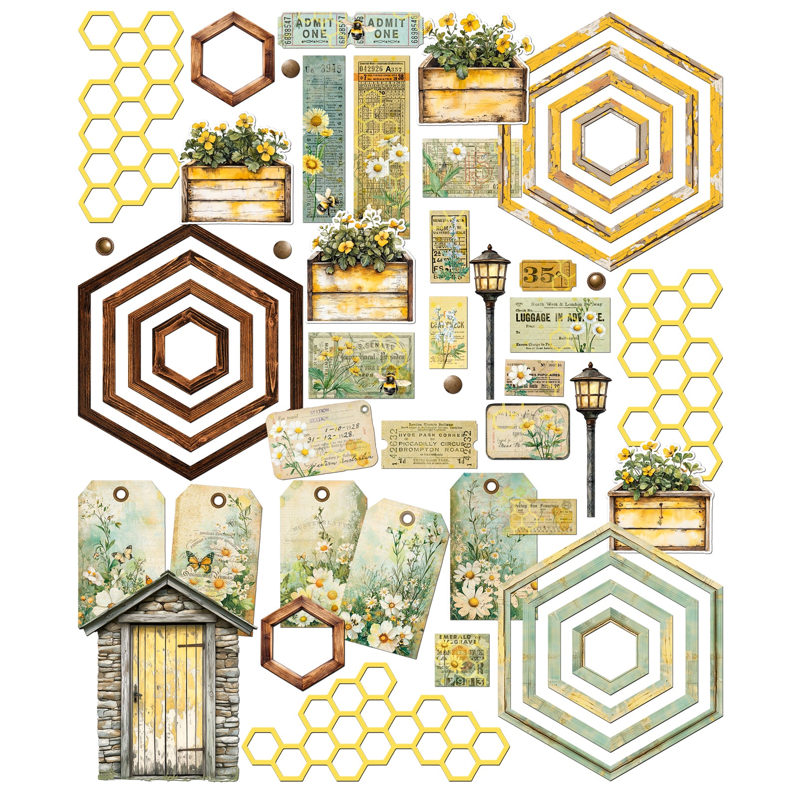 49 & Market Botanical Buzz Die-Cut Elements
